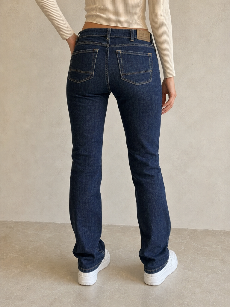 Denim Jeans Burberry Skinny Fit Vintage Y2K Donna (M) - indossata retro