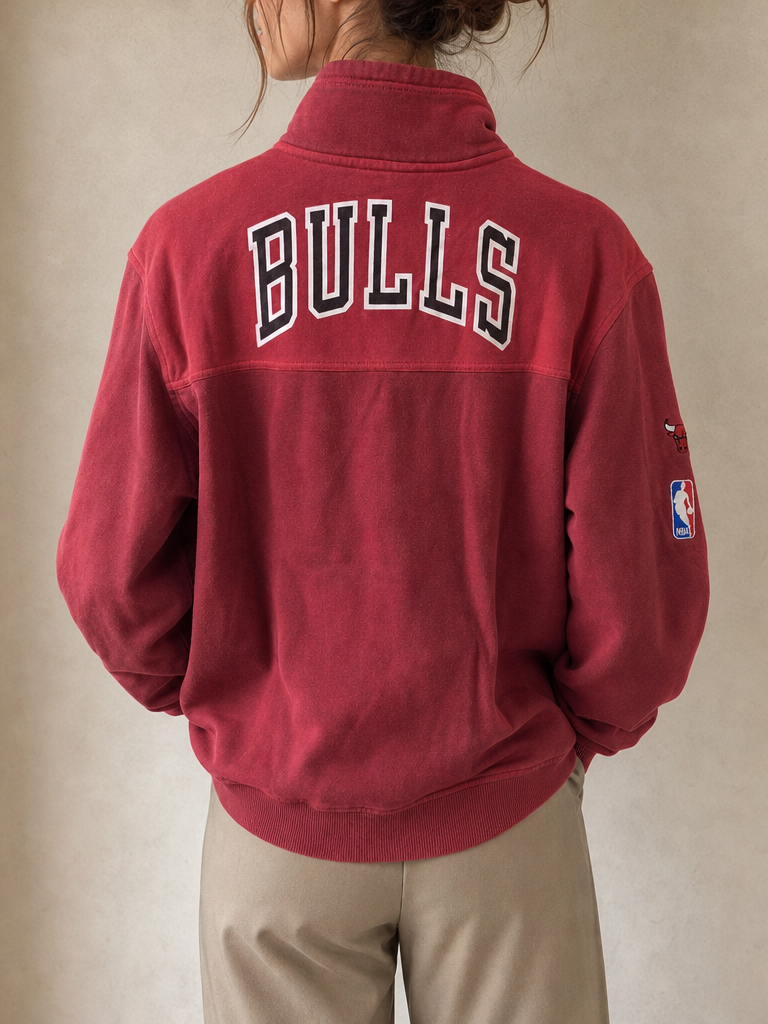 Felpa Adidas Chicago Bulls Zip Vintage Y2K Donna (M) - indossata retro