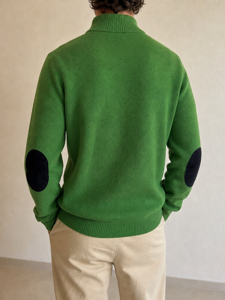 Maglione Ralph Lauren 1/4 Zip Sweater Vintage Y2K Uomo (L) - indossata retro
