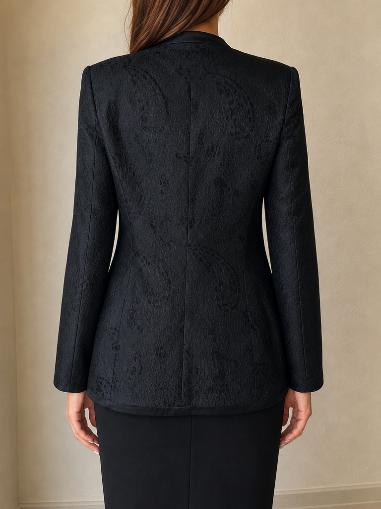 Giacca blazer Luisa Spagnoli nera elegante Made in Italy Vintage Y2K Donna (M) - indossata retro