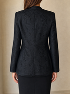 Giacca blazer Luisa Spagnoli nera elegante Made in Italy Vintage Y2K Donna (M) - indossata retro