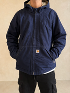 Giacca Coat Carhartt Full Swing - Giubbino Sherpa Vintage Y2K Uomo (M) - indossata fronte