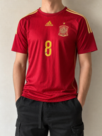 T-Shirt Spain Adidas "Xavi 8" Football 90s 2000s American Style Vintage Y2K Uomo (S) - indossata fronte