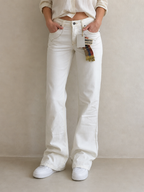 Pantaloni Cotton Pants Embroidered Vintage Y2K Donna (XS) - indossata fronte