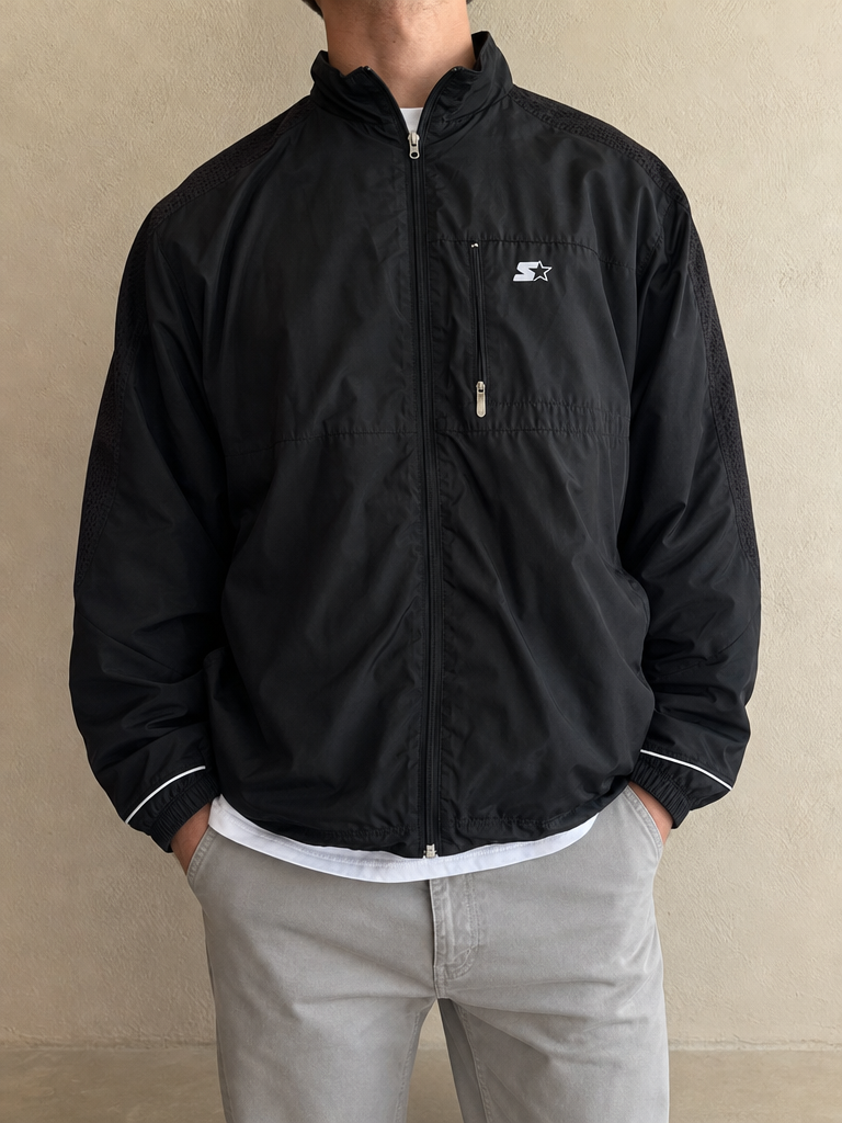 Giacca Starter Logo Vintage Y2K Uomo (M) - indossata fronte