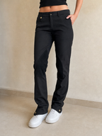 Pantaloni Pantalone Ralph Lauren Slim Fit Elegante Vintage Y2K Donna (M) - indossata fronte