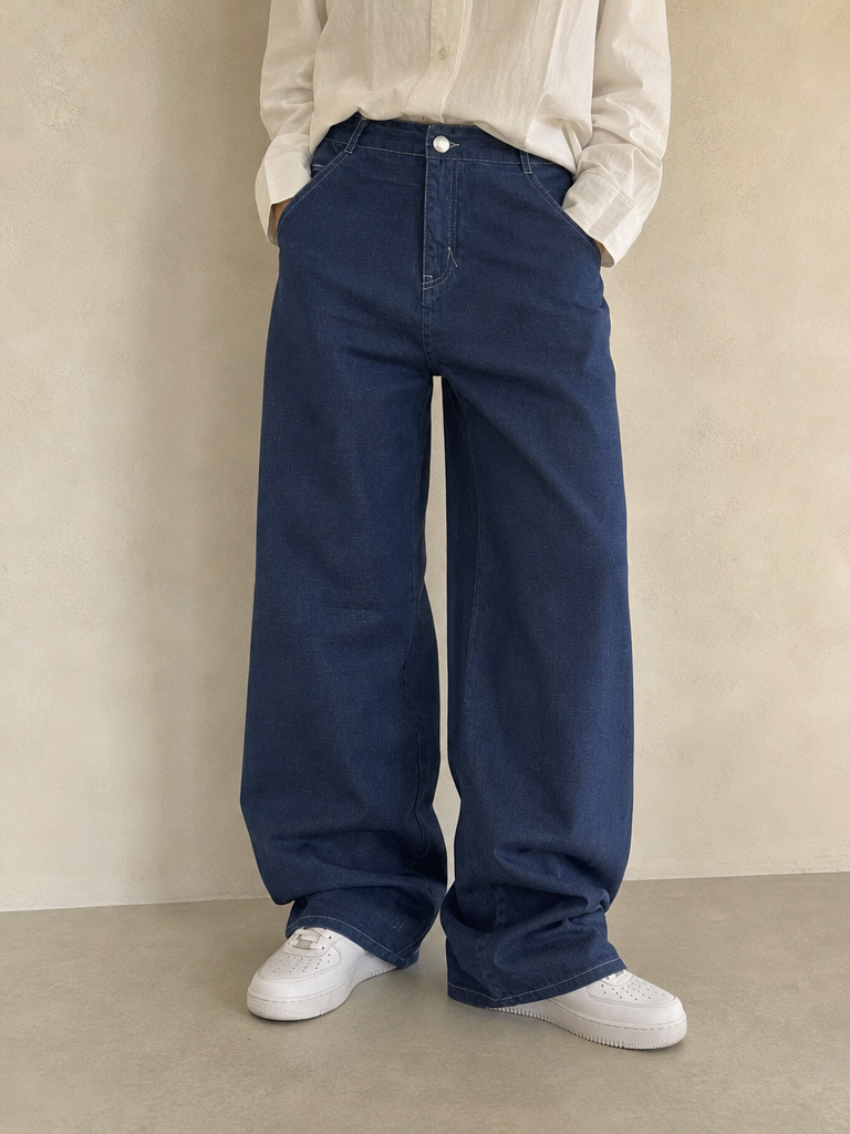 Pantaloni Cotton Pants Baggy Fit Vintage Y2K (XS) - indossata fronte