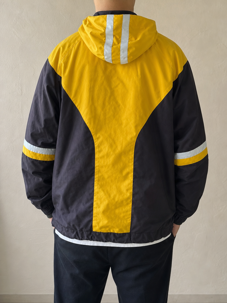Giacca Giubbino Billabong Limited Edition Brown / Yellow - Heavy Jacket Vintage Y2K (XL) - indossata retro