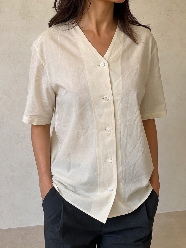 Camicia Leggera Aspesi Vintage Y2K Donna (S) - indossata fronte