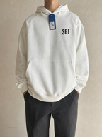 Felpa 361 Angler White/Blu NEW Oversize Vintage Y2K - indossata fronte