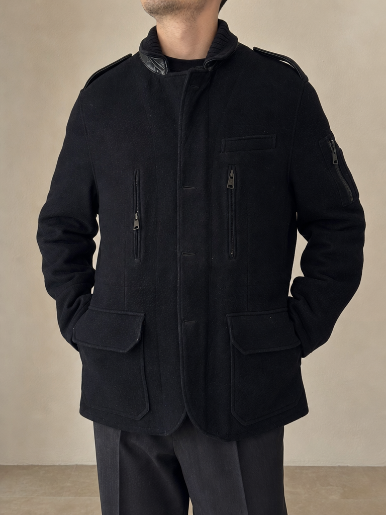 Giacca Cappotto Ralph Lauren Double Vintage Y2K Uomo (L) - indossata fronte