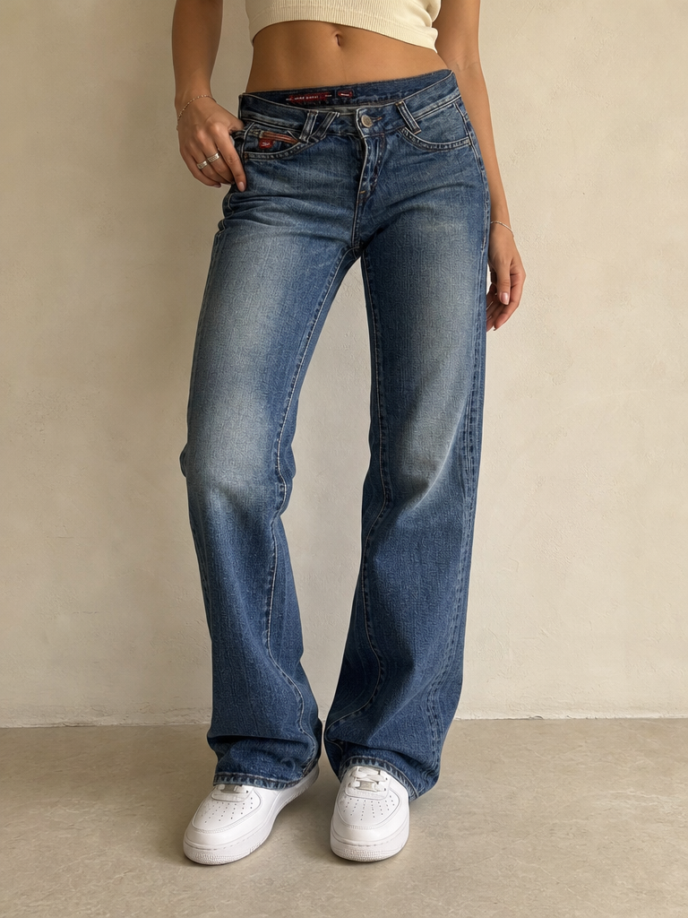 Jeans Denim Denim Miss Sixty Low Waist Straight Fit Vintage Y2K Donna (S) - indossata fronte