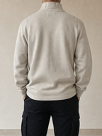 Ralph Lauren 1/4 Zip Sweater - Maglione Ralph Lauren Mezza Zip Dolcevita Vintage Y2K Uomo (M) - indossata retro