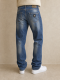 Denim Jeans Versace Straight Fit Washed Vintage Y2K Uomo (M) - indossata retro
