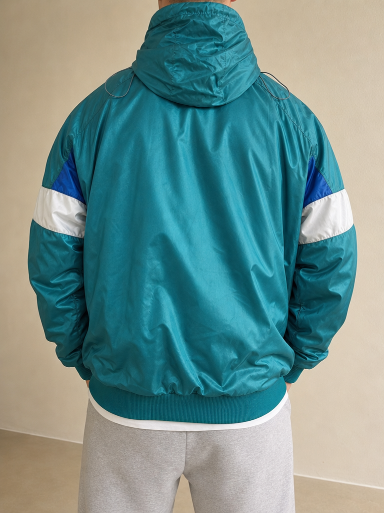 Giacca Giubbino Imbottito Crazy Colors Adidas Old Label Vintage Y2K Uomo (XL) - indossata retro