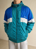Giacca Giubbino Imbottito Crazy Colors Adidas Old Label Vintage Y2K Uomo (XL) - indossata fronte