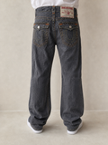 True Religion Jeans Grigio Scuro Cuciture Multicolor Vintage Y2K (L) - indossata retro