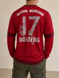 T-Shirt Bayern Monaco Adidas "Boateng 17" Football 90s 2000s American Style Vintage Y2K Uomo (XL) - indossata retro