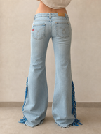 Jeans Denim Denim Particular Flare Baggy Fit Vintage Y2K Donna (XS) - indossata retro