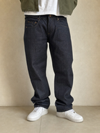 Denim Jeans Evisu Printed Dragon Particular Japanese Style Vintage Y2K Uomo (L (W34)) - indossata fronte
