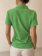 Maglietta Ralph Lauren The Skinny Polo Verde XS Vintage Y2K Donna - indossata retro
