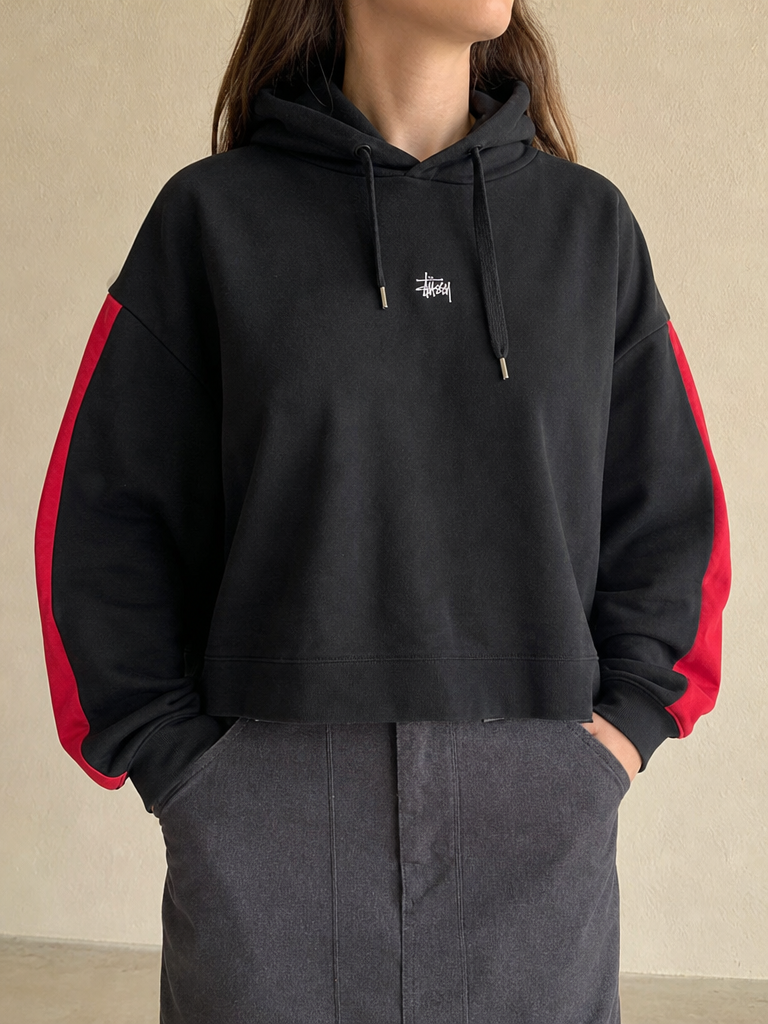 Felpa Stussy Boxy Fit Vintage Y2K Donna (M) - indossata fronte