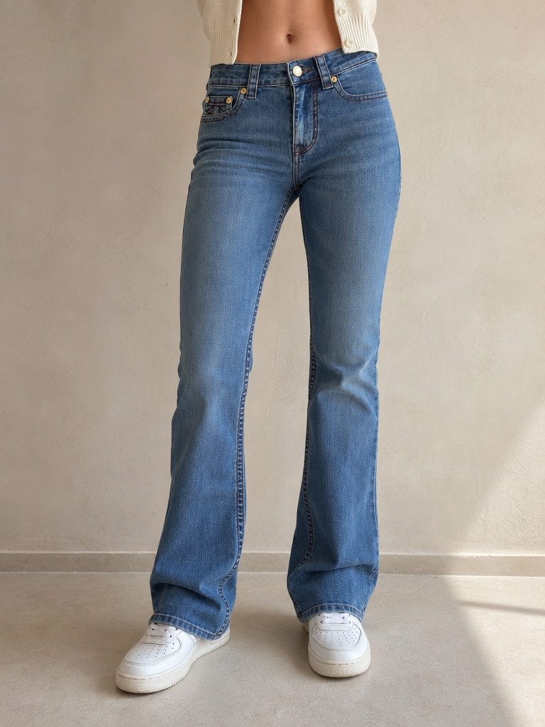 Denim Jeans True Religion Bootcut Vintage Y2K Donna (XS) - indossata fronte