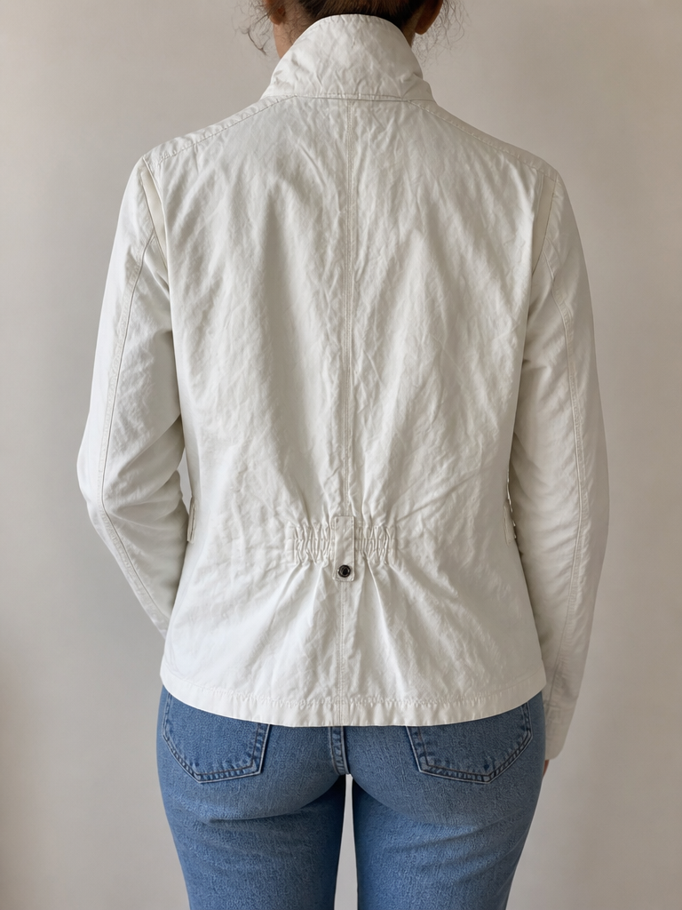 Giacca Moncler Vintage Y2K Bianca Zip Collo Alto (L) — foto 2