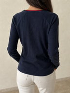 Maglione Pullover con Scollo a V Tommy Hilfiger Vintage Y2K Donna (S) - indossata retro