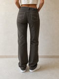 Pantaloni Cotton Pants Embroidered Straight Fit Vintage Y2K Donna (XS) - indossata retro