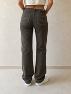 Pantaloni Cotton Pants Embroidered Straight Fit Vintage Y2K Donna (XS) - indossata retro