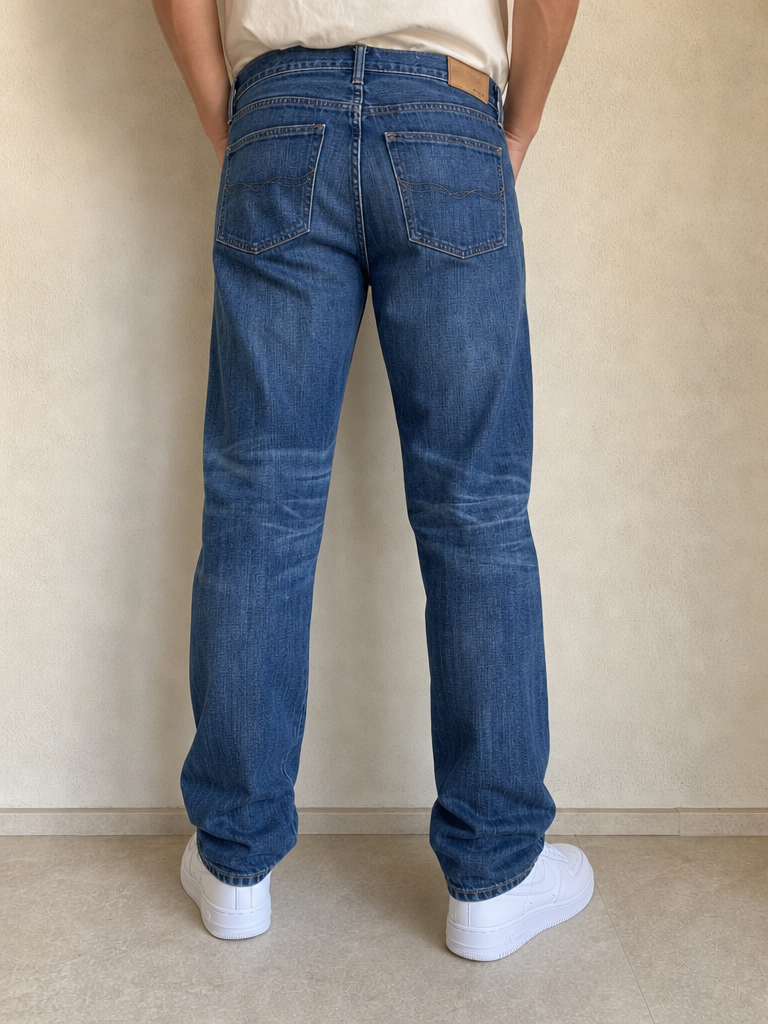 Denim Jeans Polo Ralph Lauren Slim Fit Vintage Y2K Uomo (L) - indossata retro