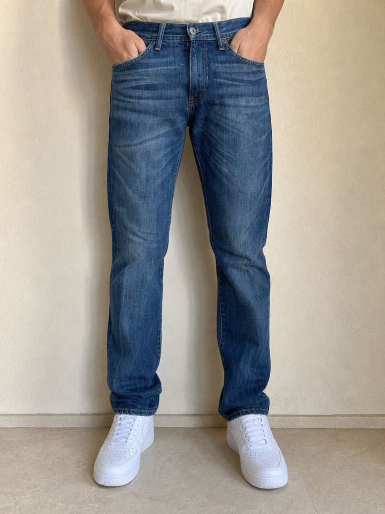 Denim Jeans Polo Ralph Lauren Slim Fit Vintage Y2K Uomo (L) - indossata fronte