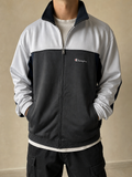 Felpa Champion Zip Bicolore Vintage Y2K Uomo (M) - indossata fronte