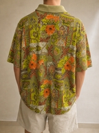 Alta Tensione Sportswear Maglia Polo Fantasia Vintage Y2K (XL) — vista posteriore indossata