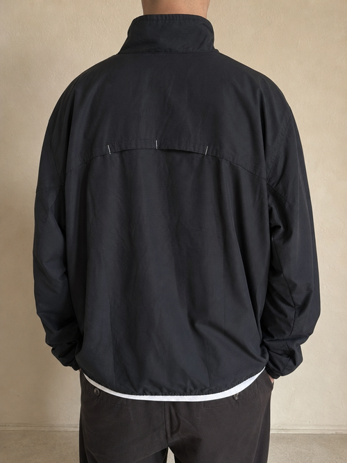 Adidas Felpa Sportiva Zip Corta Nero Dettagli Bianchi Vintage Y2K (XL) — vista posteriore indossata