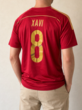 T-Shirt Spain Adidas "Xavi 8" Football 90s 2000s American Style Vintage Y2K Uomo (S) - indossata retro