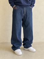 Enyce Denim Jeans Blu Wash Baggy Fit Vintage Y2K Uomo (XL) - indossata fronte