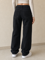 Jeans Denim Denim Japanese Style Printed Dragon Vintage Y2K Donna (S) - indossata retro