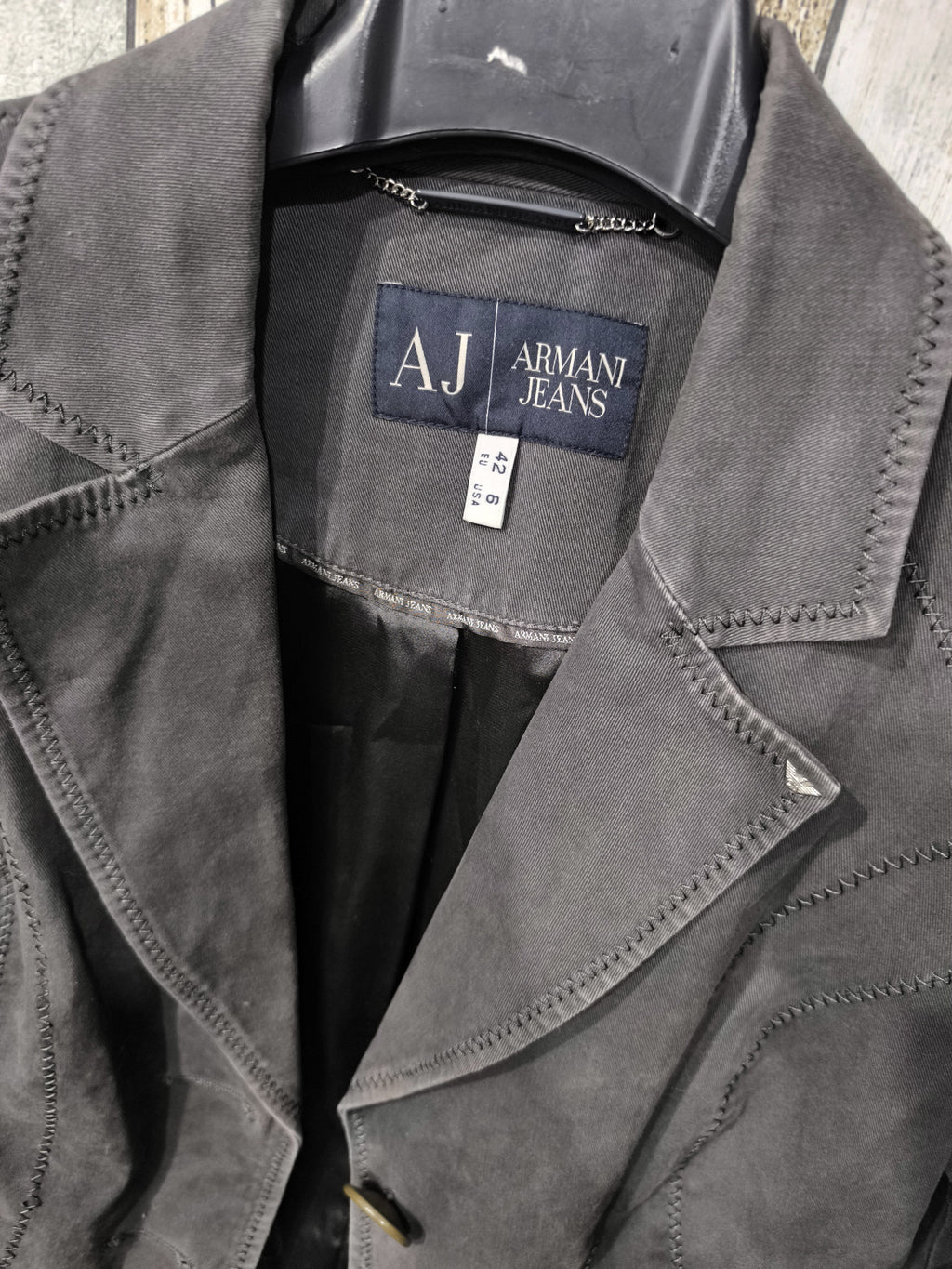 Giacca blazer Armani Jeans Grigio Antracite Vintage Y2K — foto 4