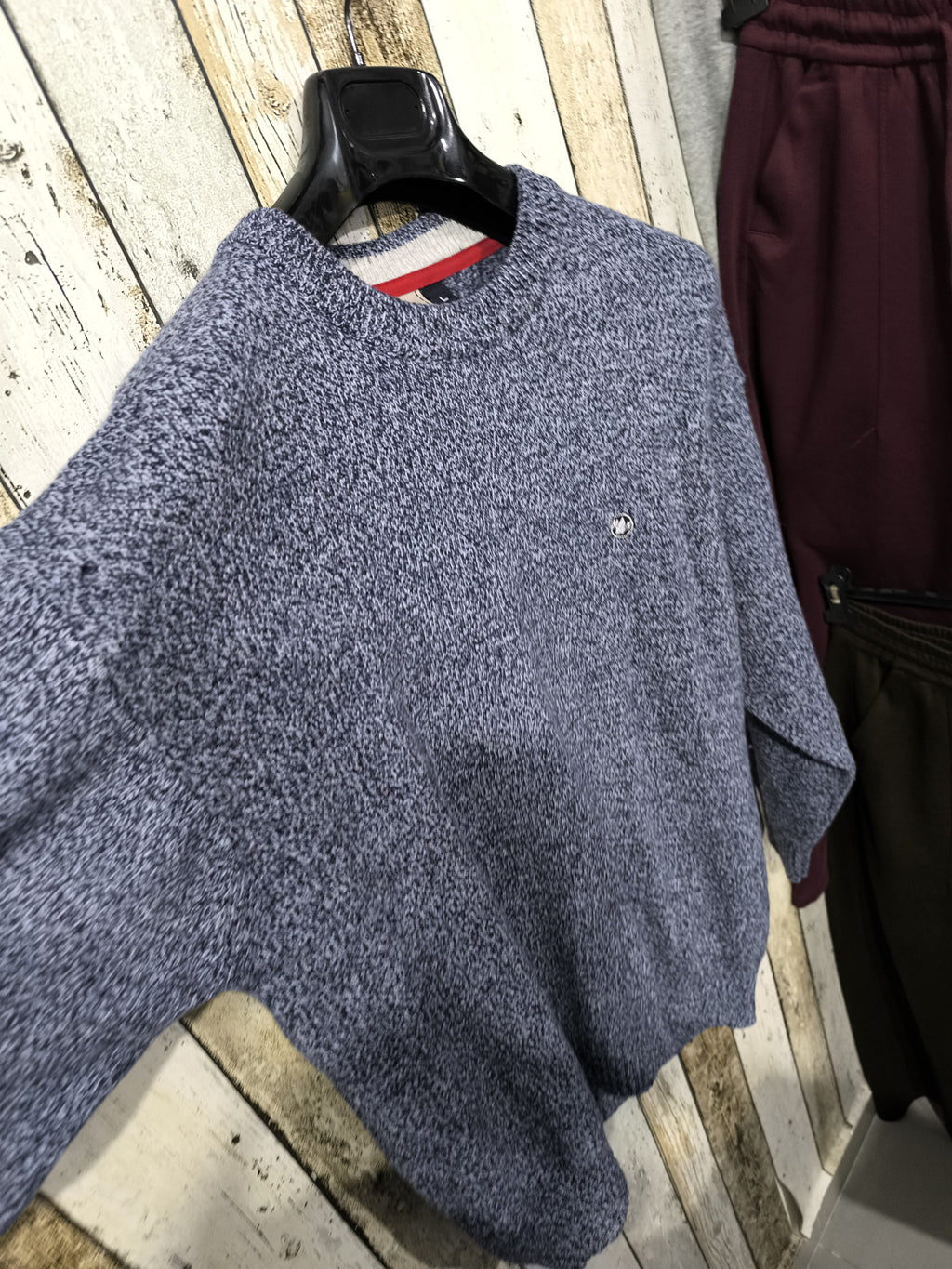 Maglione Girocollo Murphy&Nye Blu Mélange Vintage Y2K Uomo (L) — foto 6
