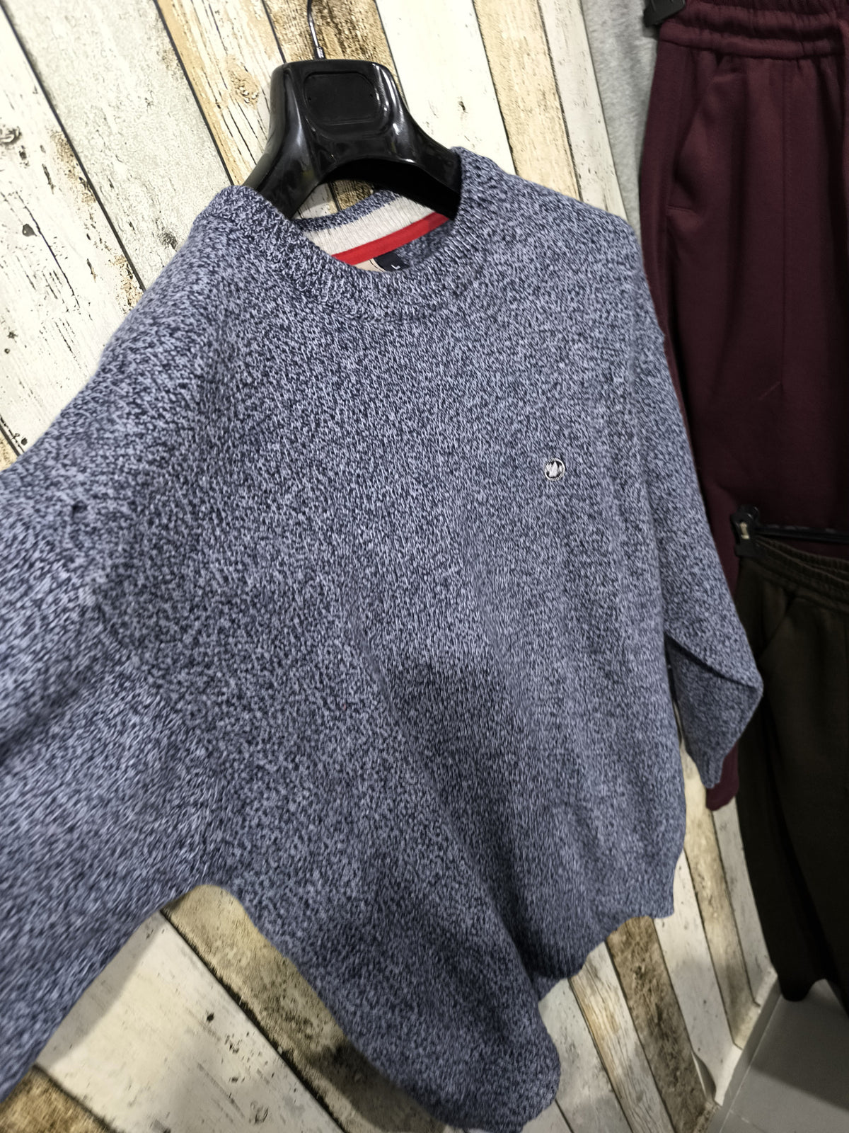 Maglione Girocollo Murphy&Nye Blu Mélange Vintage Y2K Uomo (L) — foto 6