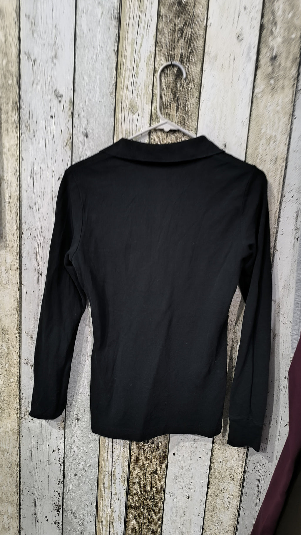 Polo manica lunga Ralph Lauren The Skinny Polo Nero Logo viola Vintage Y2K (XS) — foto 5