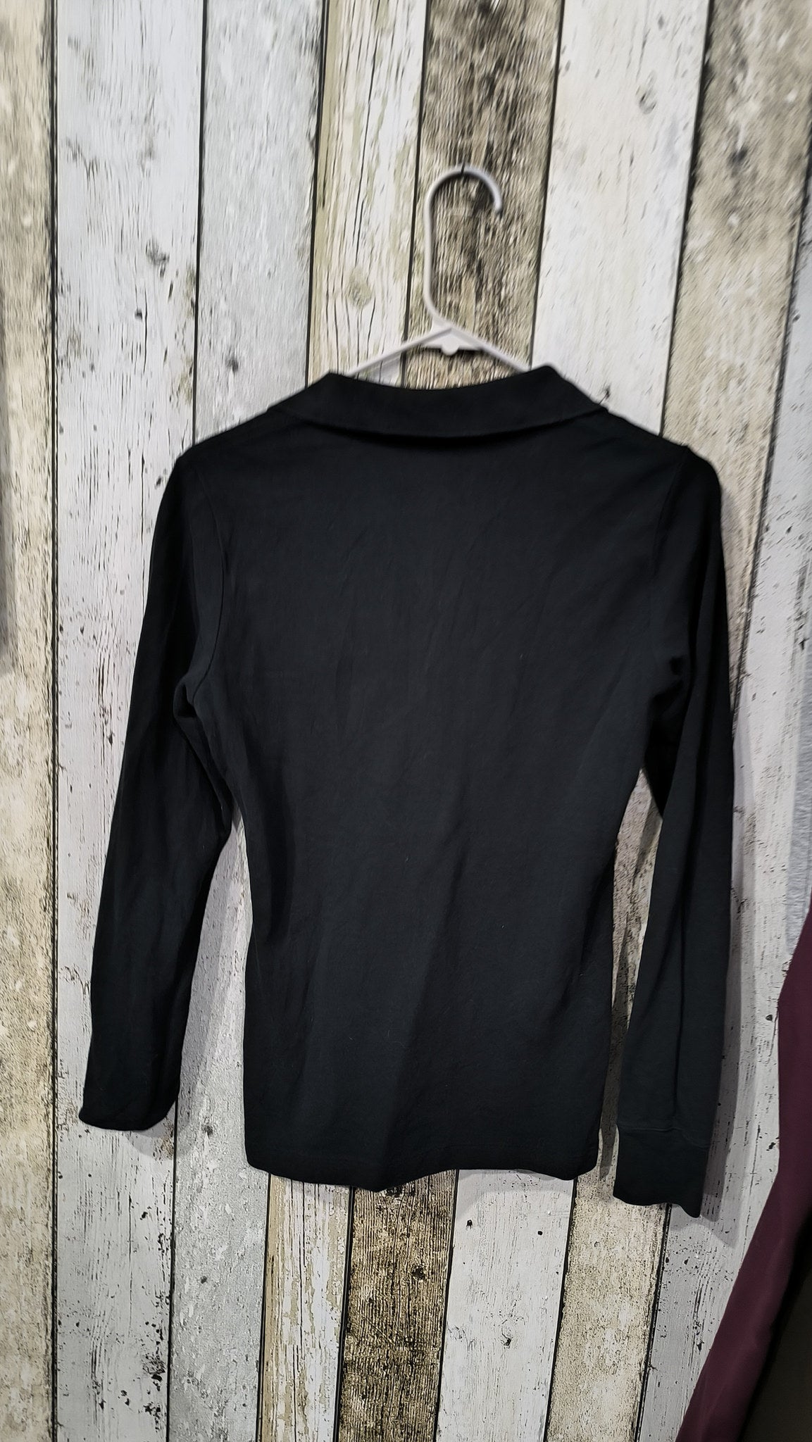 Polo manica lunga Ralph Lauren The Skinny Polo Nero Logo viola Vintage Y2K (XS) — foto 5