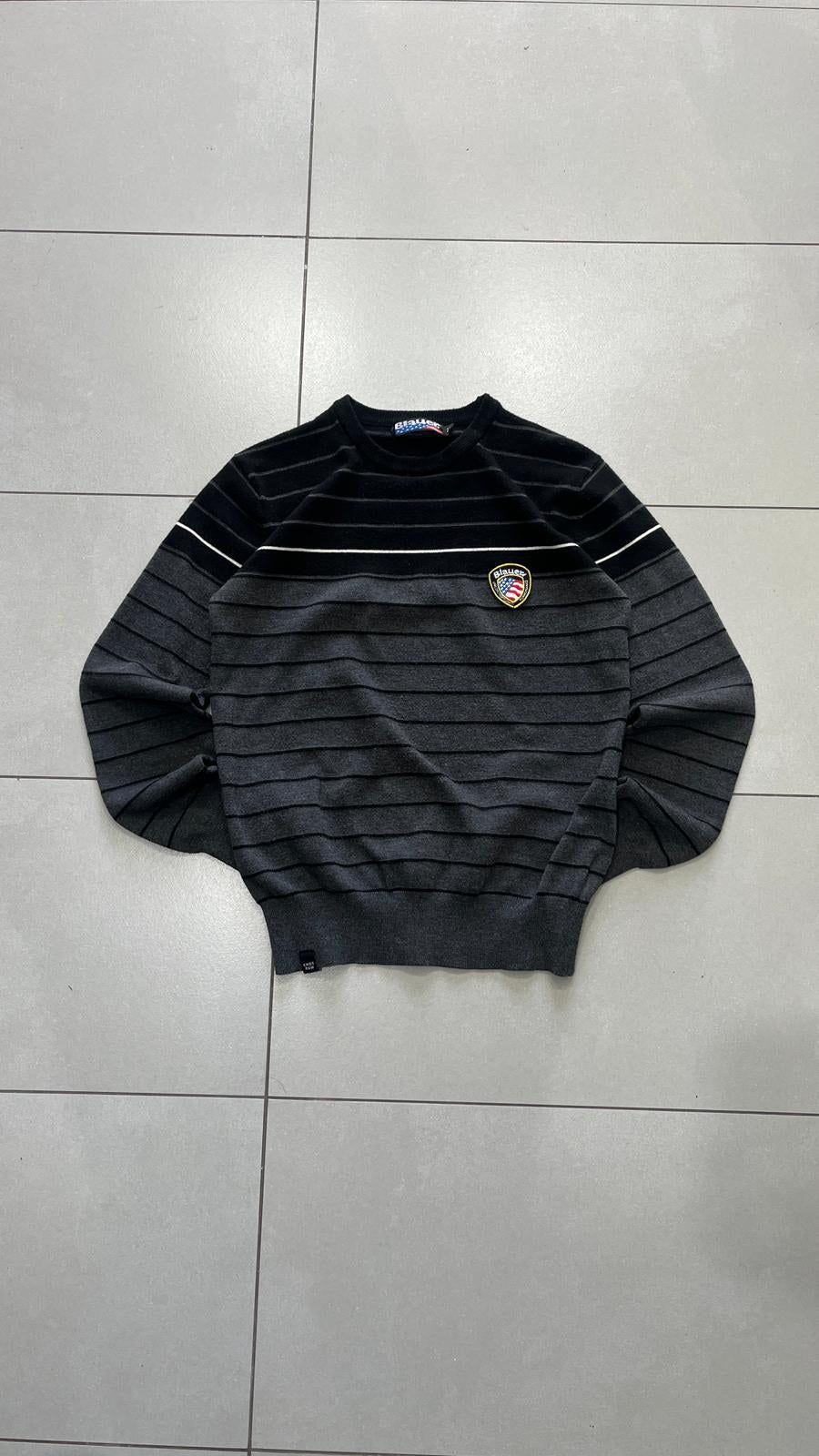 Maglione Girocollo a Righe Blauer Vintage Y2K (XL) — foto 3