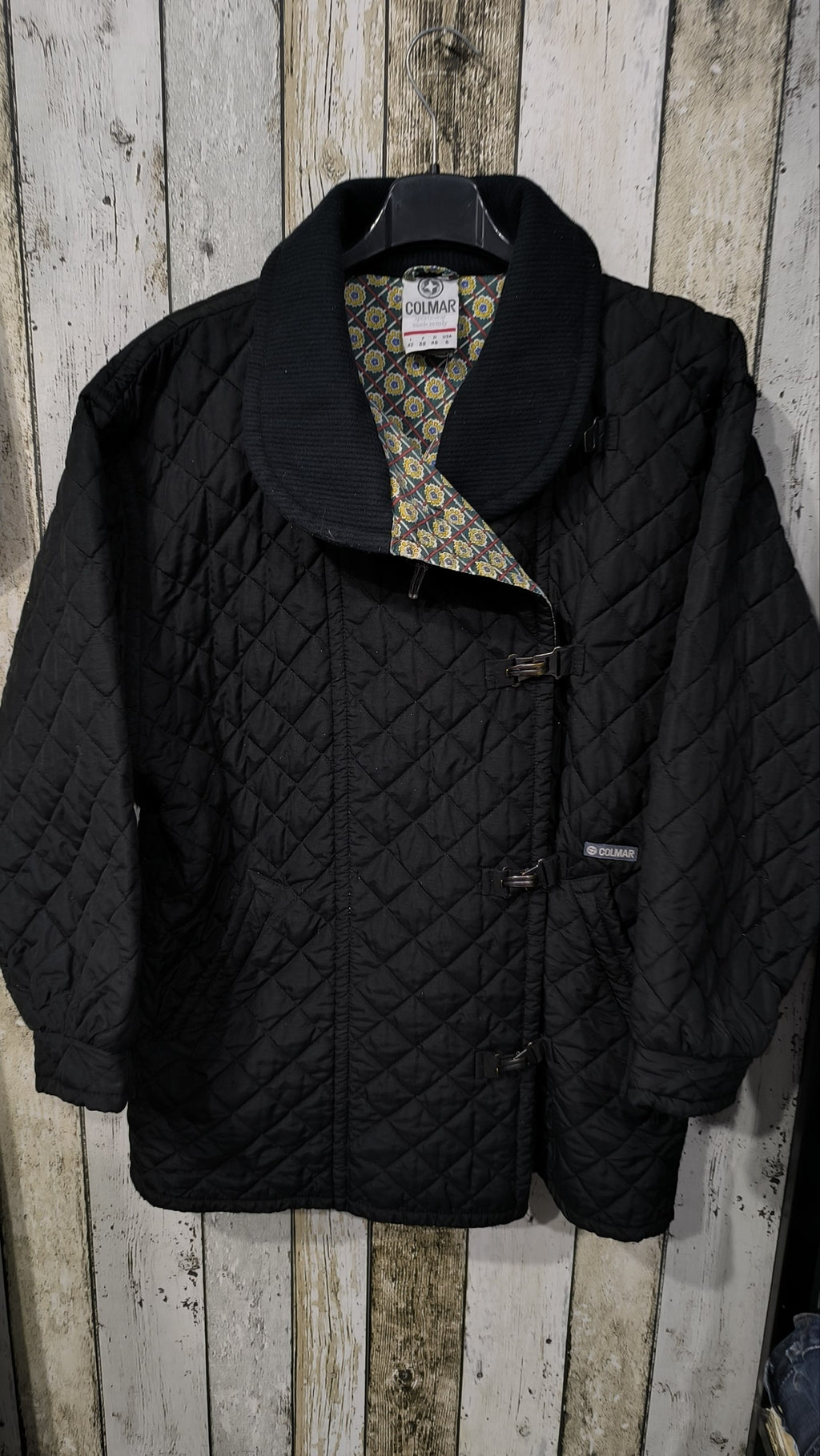 Colmar Giacca Nero Chiusura Fibbie Vintage Y2K Donna — foto 3