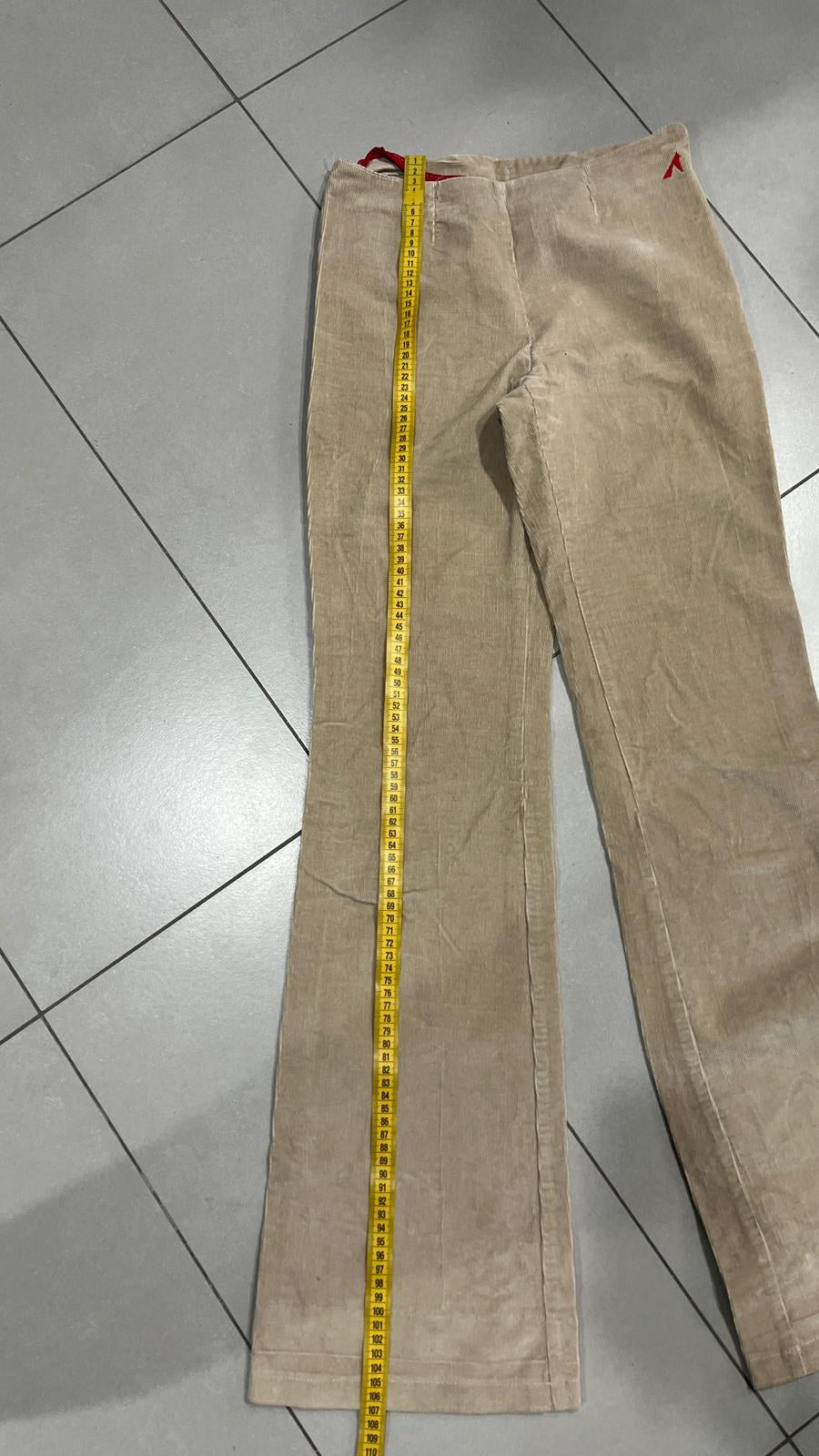 Pantaloni velluto a coste Ramp gamba ampia Beige tortora Vintage Y2K (38) — foto 8