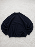 Maglione Girocollo Burberrys Logo Rosso Blu Navy Vintage Y2K — foto 2