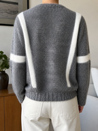 Cardigan Valentino Bande Bianche Grigio Mélange Vintage Y2K (S) — foto 2