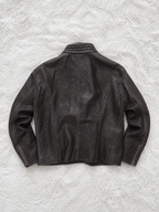 Giacca in similpelle The Sign of Quality marrone scuro, zip e collo alto Vintage Y2K (58) — foto 2